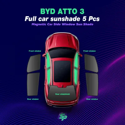 BYD ATTO 2/3 – ShopPark Magnetic Custom Fit Car Window Sunshade High-Density Mesh Sun Protection Easy Install