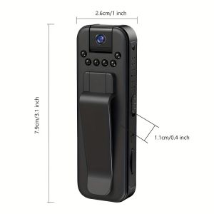 ตัวกล้อง Vlog ไร้สายแบบพกพา1080P HD ร่างกายสวมใส่ได้ Wifi เวอร์ชั่นแคมกับคืนวิสัยทัศน์และ180 ° เลนส์หมุนได้กล้องบันทึก DV กีฬาแบบพกพาสำหรับกีฬากลางแจ้งสกีขี่จักรยานเดินป่า