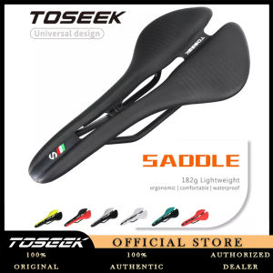 TOSEEK MTB Bicycle Saddle Bike Parts Cycling Road Bike Ultralight 185g Racing Seat Hollow Ergonomic Design Cr-Mo Seat Cushion 7*7mmRail 7 Colors Bikes Part and Accessories