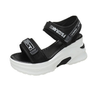 [Free Shipping] WomenS Thick-Soled Wedge Sandals 2025 Summer New Style Flat Comfortable Lightweight Casual Velcro Beach Sandals For Students