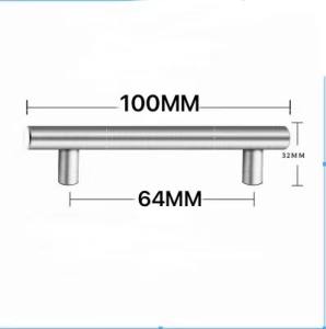 304 Stainless Steel Solid Cabinet handle With Screw Drawer Handle Pull wardrobe cabinet drawer Silver Black