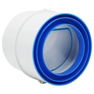 LUXURYLYN 1Pcs PVC Bathroom Check Valve Round Pipe 75/110mm Backdraft Damper Air Duct Ventilation Grill for Bathroom Kitchen Accessories