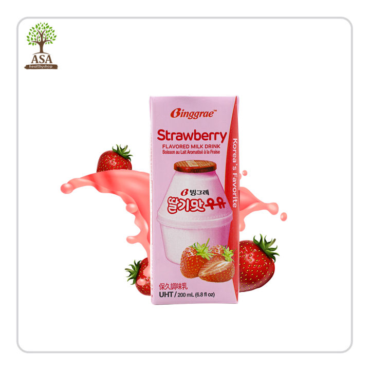 Binggrae Strawberry Flavored Milk Drink 200 Ml Lazada Indonesia