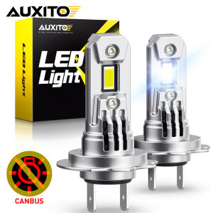 AUXITO 2 Cái Bóng Đèn Pha LED H7 100W 20000LM Đèn Tự Động Turbofan Canbus Không Dây 6500K Ô Tô Màu Trắng Cho VW BMW Mazda2026