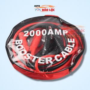 Bộ Dây Cáp Câu Bình Ắc Quy Đường Kính Ruột Dẫn 0.30mm Chiều Dài 4 Mét 2000A  Xe Hơi Ô Tô 12V Xe Tải 24V