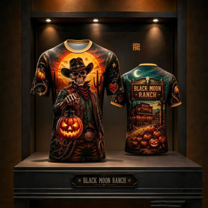 🎃3D clothing👻 Halloween Skeleton 3D Digital Printed Mens T-shirt Street Trendy Wear Loose Short Sleeves