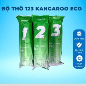 Combo 3 Lõi Lọc Thô Số 123 KANGAROO Mẫu Mới ECO Chính Hãng Date Mới Dành Cho Máy Lọc Nước RO