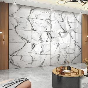 Supermax T143 Self Adhesive 3d Marble Wallpaper Size 30×60cm Foam Marble Design Waterproof Self Adhesive Sticker Living Room Bathroom Home Decoration