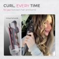 TYMO Automatic Rotating Curling Iron - TYMO CURLPRO Beach Waves 1 Inch Curling Wand, Portable Hair Curler, 500 Million Ionic, Dual Voltage & Lightweight for Travel, Ceramic Coating, Metallic Gray. 