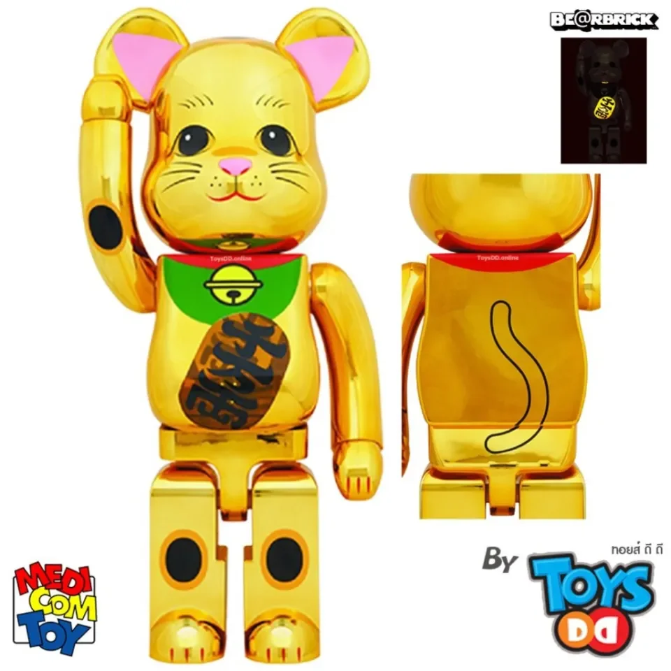 Bearbrick Maneki Neko Gold-plated Light Emission 1000% | Lazada.co.th