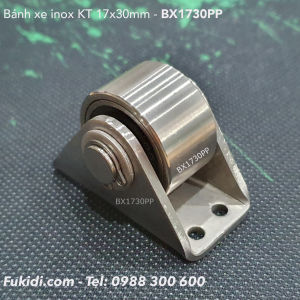 Bánh xe inox 304 tải trọng 200kg KT 17x30mm - BX1730PP
