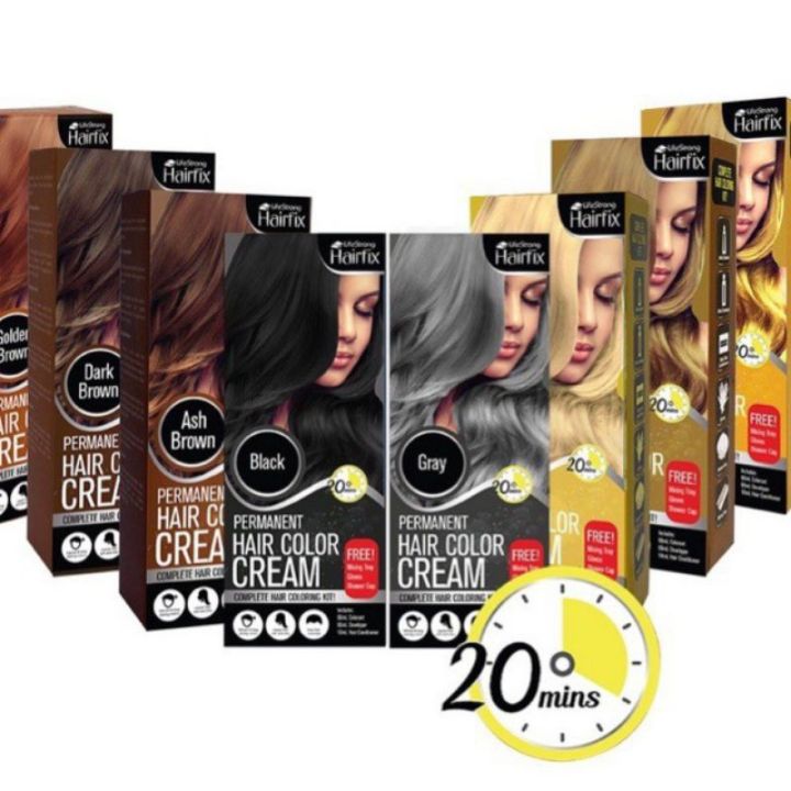 Hairfix Golden Brown Permanent Hair Color Cream Buy 1 Take 1 Lazada PH
