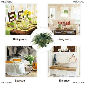 [COD] WEICHENG พวงมาลัยเทียมประดับตกแต่งโต๊ะงานแต่งบ้านประดับต้นเทียนแบบเสาพวงมาลัยสีเขียวใบยูคาลิปตัสเทียม