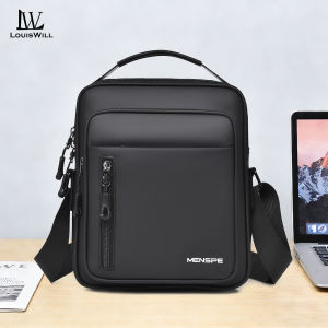LouisWill Business Shoulder Bag Large Capacity Fashion Trend Shoulder Bag Cross-body Business Bag Handbag Lightweight Casual Bag Tablet Bag Sling Bag Bags for Men