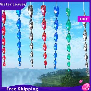 Water Leaves Bird Repellent windmill Bird Deterrent Wind Spinner Reflective Spiral Rod Device