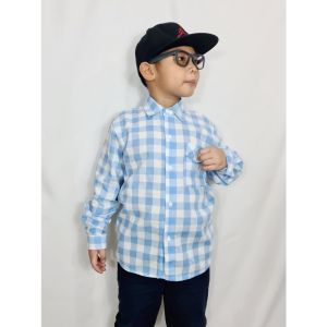 JOSANA/BISA COD/Kemeja Kotak Anak & CELESTIAL/Kemeja Kotak Anak BTS Lengan Panjang/Fashion Anak Laki-Laki/M L XL