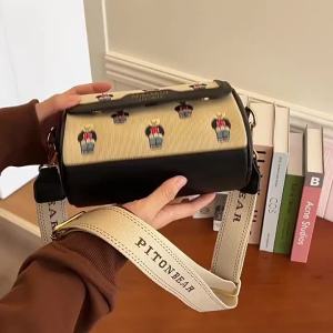 FE Beibaobao Source Factory Bag Casual Womens Bag Embroidery 2024 New Pillow Bag Korean Style Niche Crossbody Shoulder