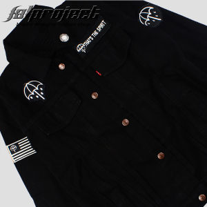 jaket jeans pria jaket jeans jaket denim black BMTH - 017