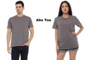 Kaos oblong polos Abu Tua ( Bahan semi katun combed 24s ) - Kaos Polos Abu Tua - Kaos Polos Dewasa abu abu - Kaos Polos abu abu tua kaos abu abu lengan pendek katun