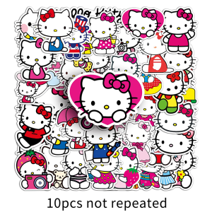 50 cái nhãn dán Hello kitty Sanrio đề can graffiti hình mèo dễ thương đề can chai nước trang trí Tự làm máy tính xách tay nhãn dán vinyl chống nước
