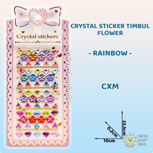 TAIYO Sticker Crystal Timbul Love Flower Butterfly Mermaid Stiker Dekorasi Aksesoris Diamond Kristal
