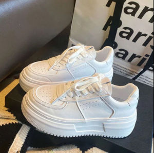 Sepatu Sneakers Wanita Import Kekinian Hitam Polos Fashion Korean Style SW51