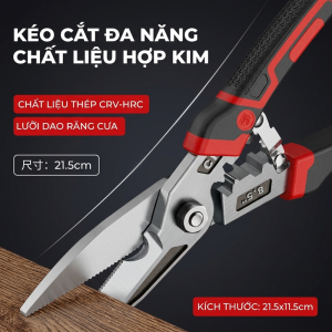 【HCM/24H】Kéo Cắt Tôn Cứng Thép CR-V Siêu Bén Cắt Inox 8.5 Inch