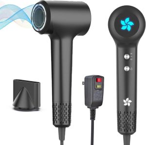 Máy sấy tóc ion tốc độ cao ZPP với động cơ không chổi than và tiếng ồn thấp    Máy sấy tóc Lonic động cơ không chổi than 110K RPM tiếng ồn thấp sấy khô nhanh dùng cho gia đình/salon/du lịch