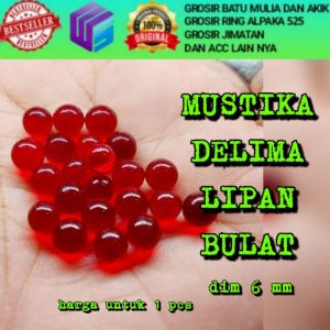 MATA CINCIN MUSLIPAN BATU MERSI MERAH DIM 6 MM