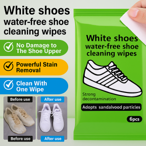 White Shoes Water-Free Shoe Cleaning Wipes Sneakers Leather Shoes Disposable Cleaning Wipes Strong Stain Removal Quick Clean Wet Wipes