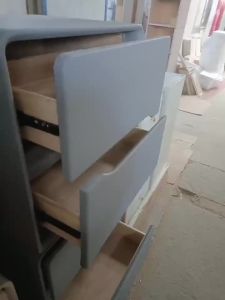 Installation-Free Solid Wood Bedside Table Fashionable Simple Bedroom Bedside Cabinet Cream Style Light Luxury Advanced Storage Cabinet