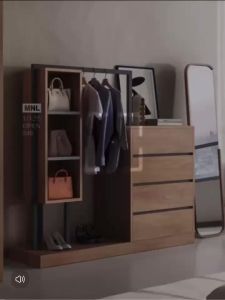 Multi functional floor standing clothes rack home hanging clothes rack integrated bedroom easy storage iron clothes rack