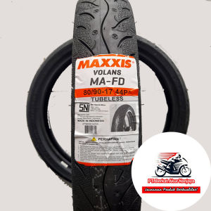 Ban Motor Bebek 80/90 Ring 17 MAXXIS Volans MA-FD TUBELESS Bonus Pentil untuk Supra Revo dll