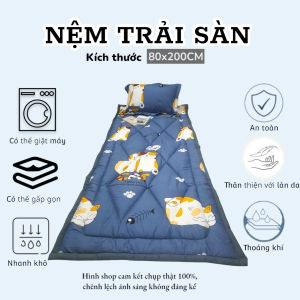 Nệm văn phòng 80*200cm - Nệm trải sàn hỗ trợ lưng thoáng khí dễ gấp gọn và vệ sinh