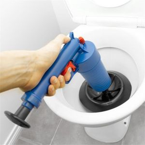 Pompa Sedot WC Saluran Westafel Ledeng High Pressure Air Drain Plunger - Blue