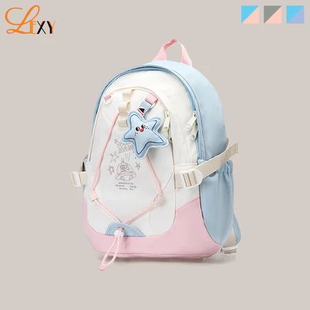 LEXY Tas Ransel Wanita Tas Sekolah Korea Style Anti Air Backpack SMP SMA Premium