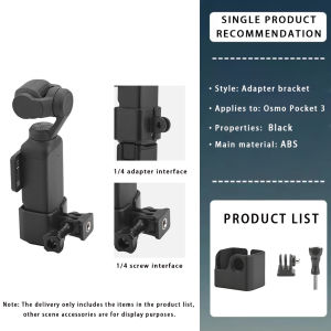 20240923 Accessories Kit for DJI Osmo Pocket 3 Head Strap Mount Chest Mount Harness Backpack Clip Holder with 1/4" Thread Adapter