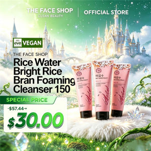 【BUNDLE OF 3】The Face Shop Rice Water Bright Foaming Cleanser 150ml