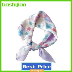 bashijian 55Cm Thời Trang Ngọt Ngào Hoa In Nhỏ Vuông Khăn Cho Phụ Nữ Cô Gái Dễ Thương Mềm Hoa Khăn Hairband Headband Hàn Quốc Tóc Khăn Quàng Cổ