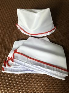 Mũ cano mũ đội viên chất liệu vải kaki màu trắng sử dụng cho nghi thức đội.