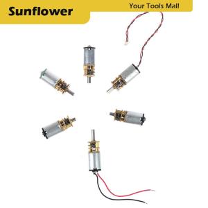 🎀🎁【Special price】Sun มอเตอร์เกียร์ N20ขนาดเล็กแบบ DIY มอเตอร์เกียร์โลหะความเร็วช้า