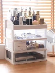 Makeup Organizer with 3 Drawers large capacity cosmetic display cases Skincare Organizers Makeup Storage Stationery Storage
