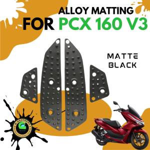 Honda PCX 160 v3 Alloy/Powder Coated FootBoard Matting