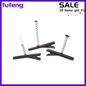 fufeng 10Pcs Black Metal Pinch Alligator Hair Clips 40mm With Wire Spring Craft Hairpin For Fashion Party Favor Children Toy