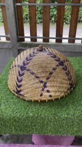 ฝาชีจักสานงานไม้ไผ่ คละสีคละลาย ขนาด 22 นิ้ว