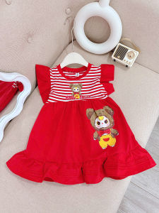 Váy bé gái  BABYTHREE KẺ SỌC hot hit size 10-30kg form rộng rãi  CHẤT COTTON đầm bé gái quần áo bé gái