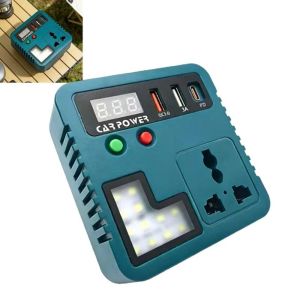LUMINOU Dual Fast Charging Battery Power Inverter USB Port LED Indicator Battery Power Converter  Portable Lithium Battery Inverter For Makita 18V Lithium Battery