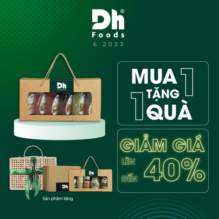 Giỏ Quà Gia Vị - Hào Hùng - Combo Trọn Bộ 6 Loại Gia Vị Dh Foods - Set ...