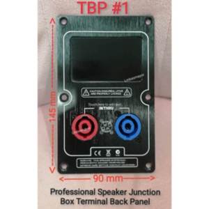 TM7 90mm x 145mm Professional Speaker Junction Box Terminal Back Panel with Dual Speakon Red & Blue