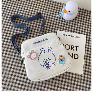 Tas Fashion Kanvas Beruang Anak Remaja Impor Simple Keren FREE Pin Korean China Style